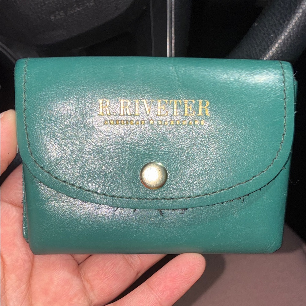 R. Riveter Leather Snap Card Wallet